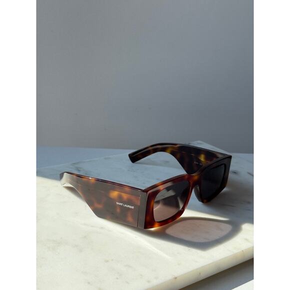 NEW Saint Laurent SL654 Sunglasses in Havana Brown $545 - Picture 3 of 9